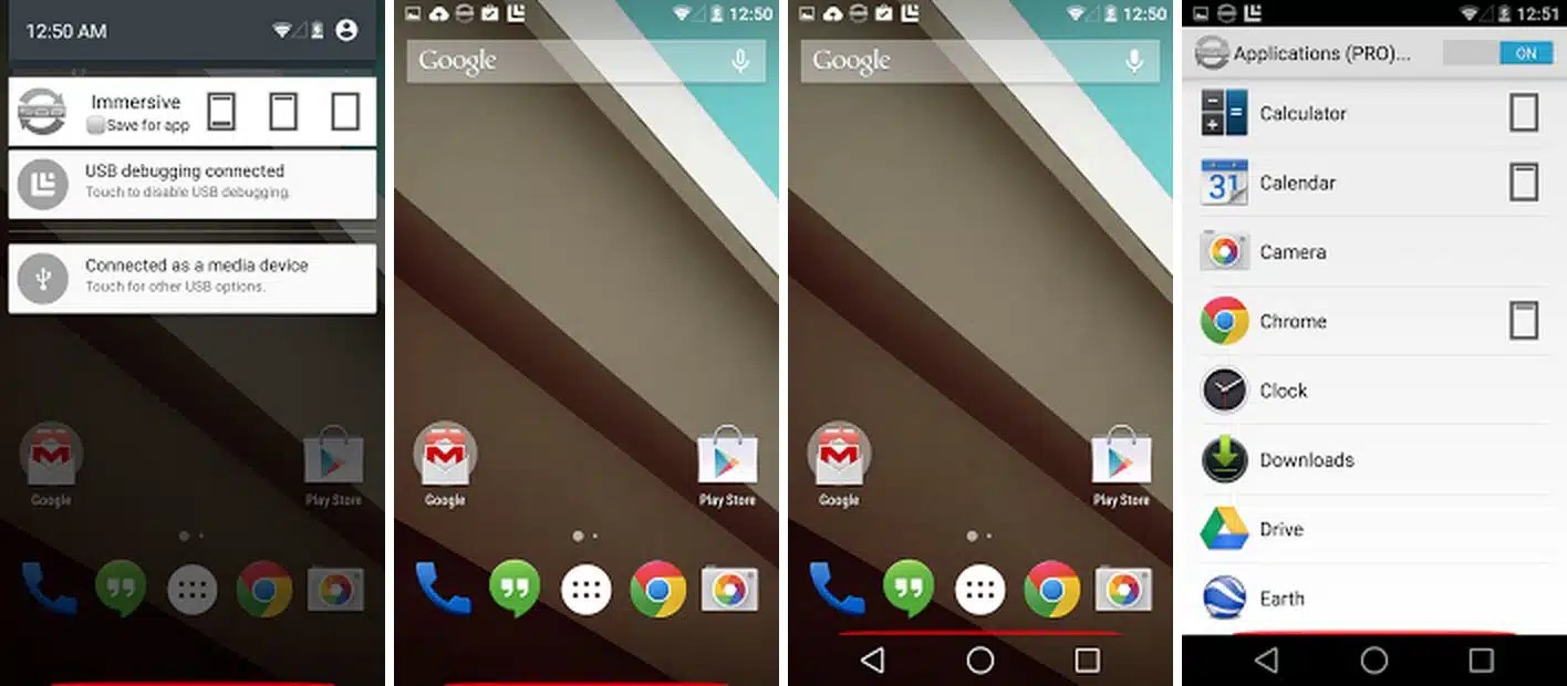GMD Full Screen une app pour avoir le plein écran partout DroidSoft