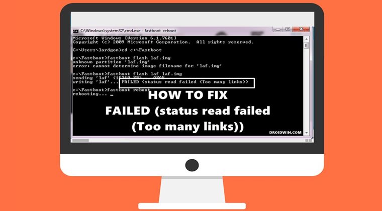 How to fix FAILED (status read failed (Too many links)) - DroidWin