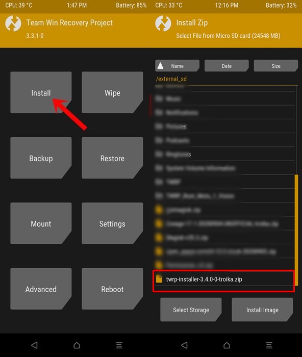 How to Install TWRP Recovery on Android DroidWin