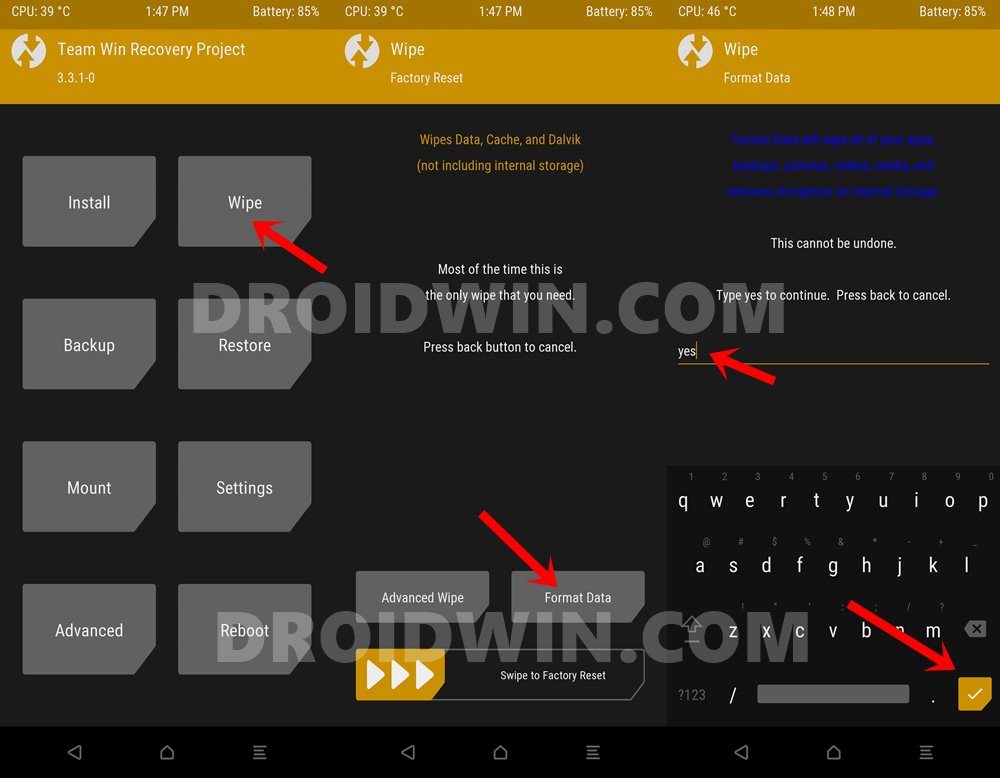 How to Fix failed to mount /system (invalid argument) in TWRP DroidWin