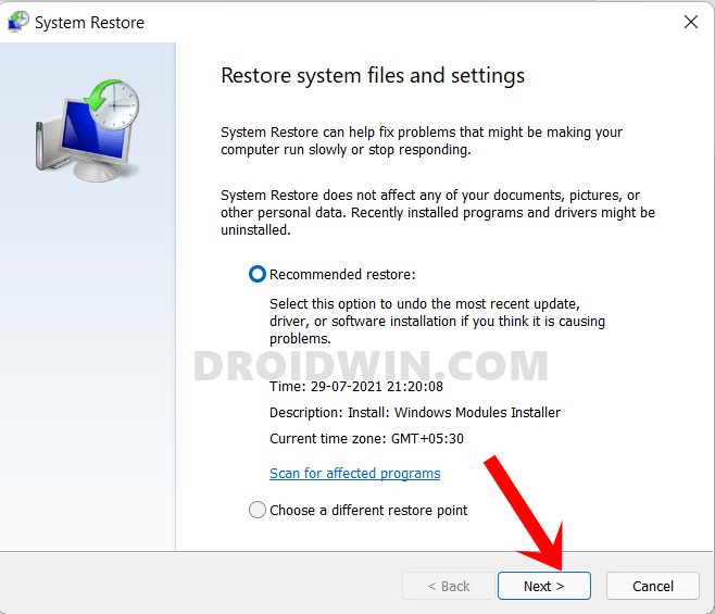 Create And Restore A System Restore Point In Windows 11 Droidwin droidwin