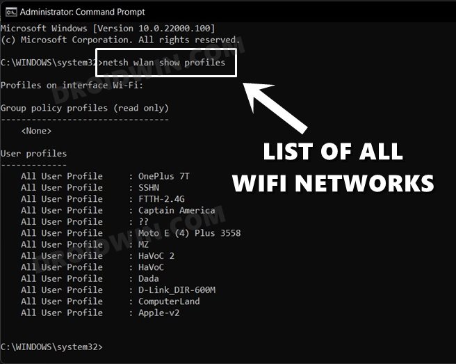 [3 Methods] Как просмотреть сохраненные пароли WiFi в Windows 11 Vgev