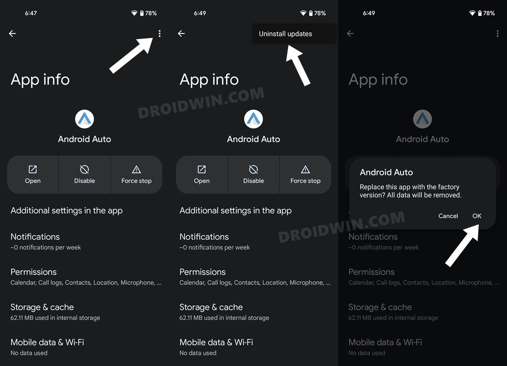 Fix No Notifications in Android Auto after Android 12 update DroidWin