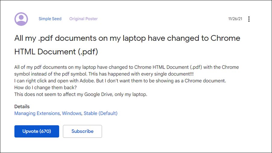 PDF Files Showing as Chrome HTML Files in Windows [Fixed] DroidWin