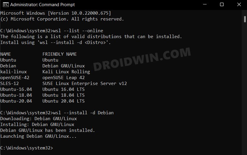 Install Linux Run Linux Commands in Windows 11