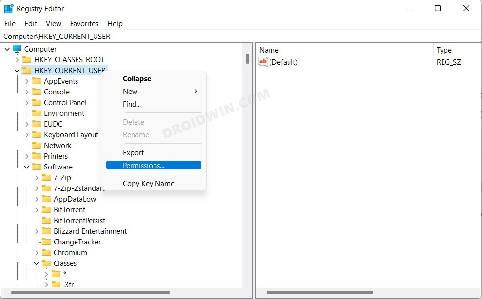 Cannot create value Error writing to the registry [Fixed] DroidWin
