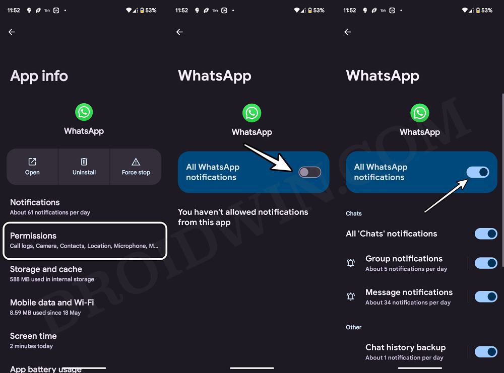 Notifications not working on Android 14 How to Fix DroidWin