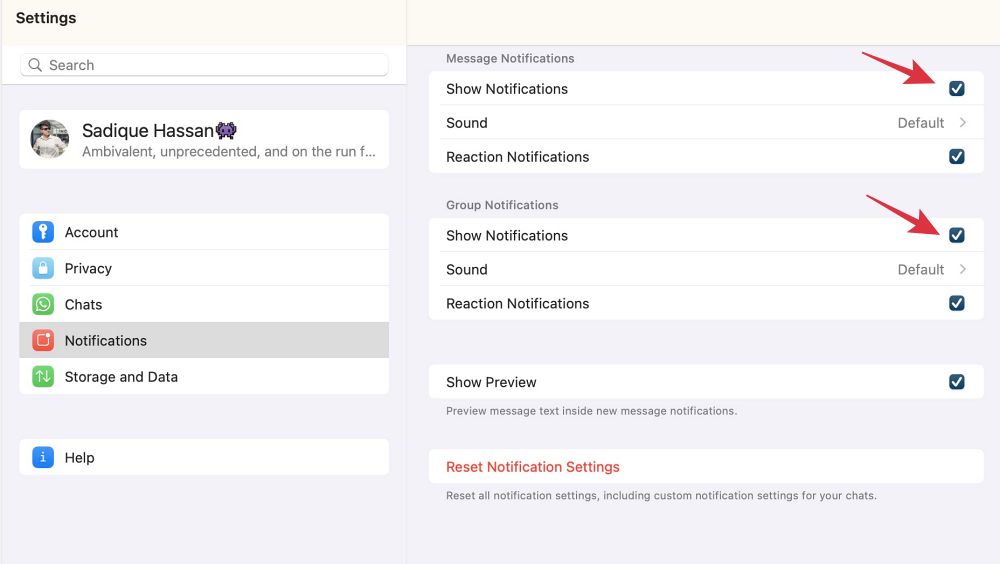Fix WhatsApp Notifications not working on Mac DroidWin