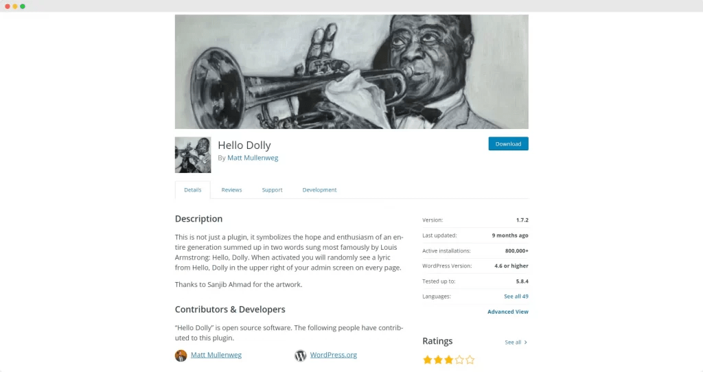 What is the Hello Dolly WordPress Plugin? Should You Remove It