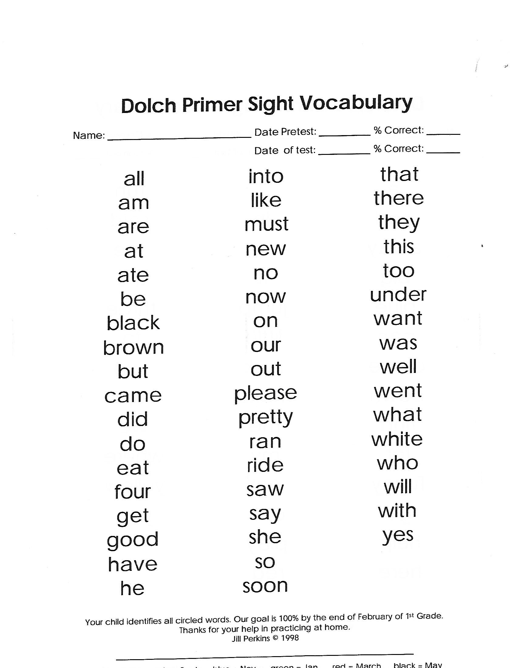 Sight Words – Doctor O's Learning Page