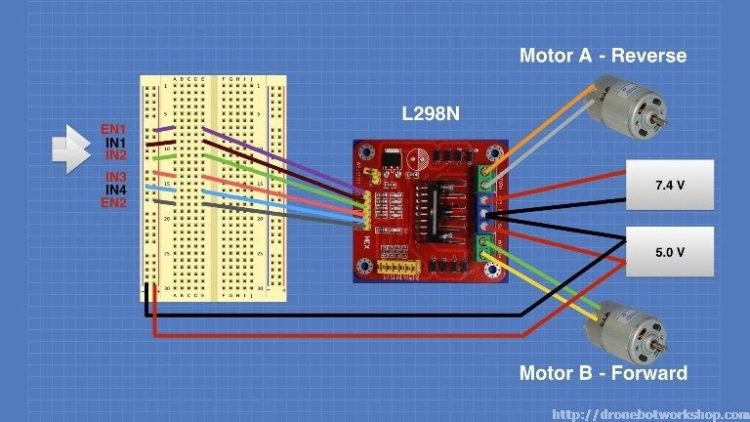 L298 Motor Control Module Experiment 4