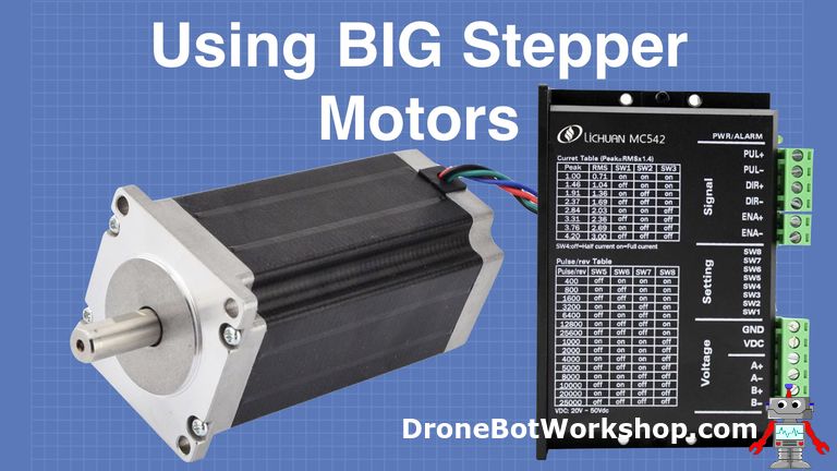 Large Stepper Motor Raspberry Pi Using BIG Stepper Motors with Arduino | DroneBot Workshop
