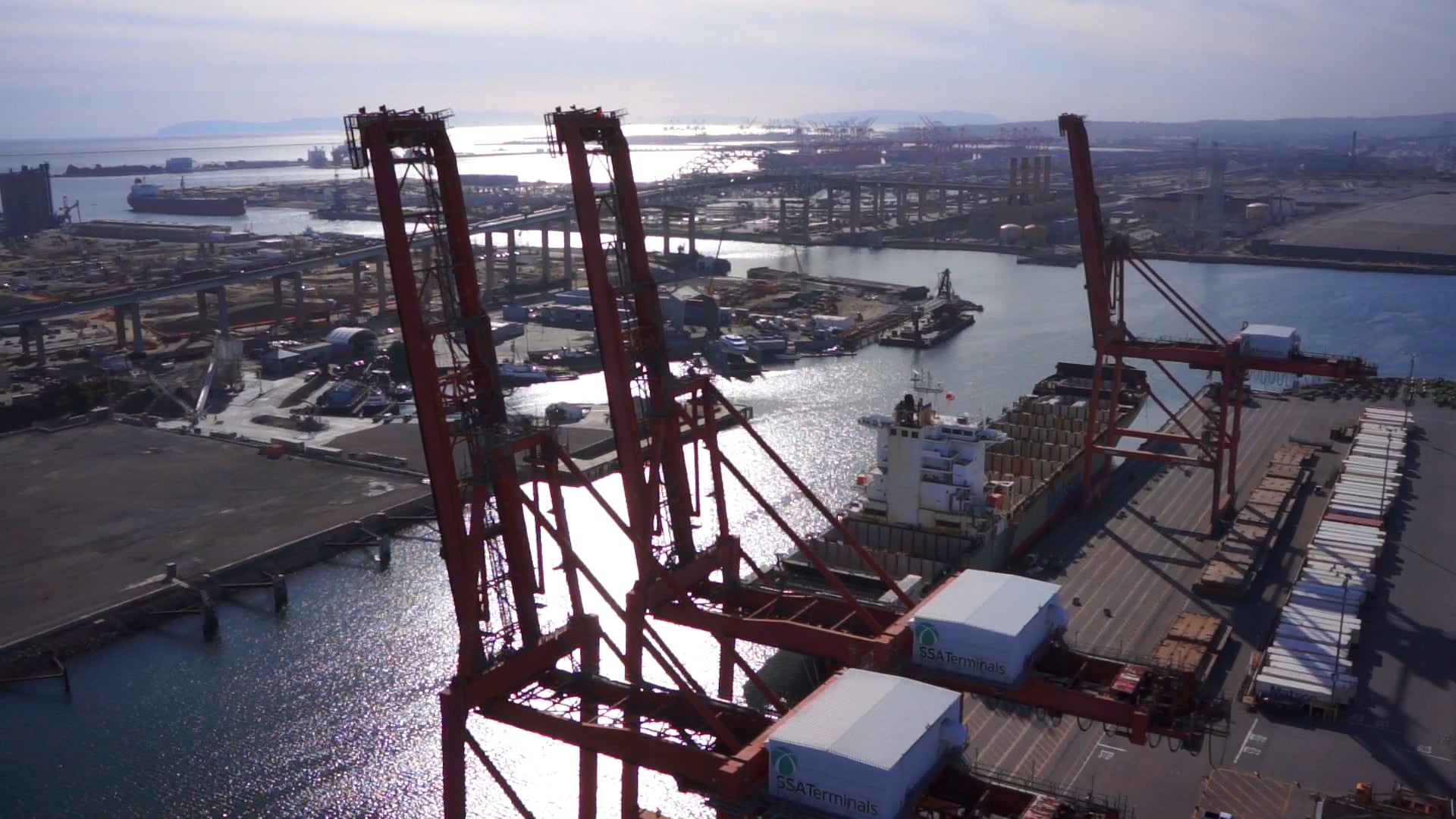 Stock Drone Footage of Barton Dock Yard
