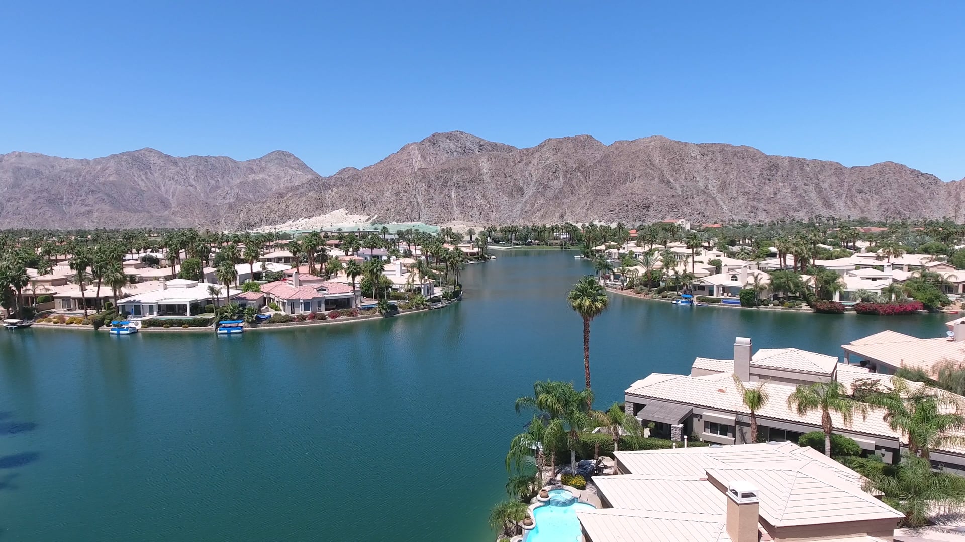 Lake La Quinta and Sta. Rosa Mountains
