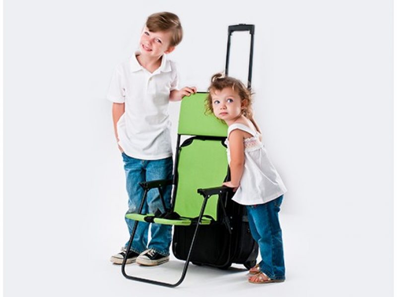 This AddOn Turns Any Wheeled Luggage into a Travel Stroller
