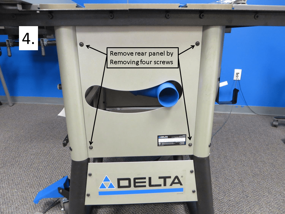 Delta 36725 Blade alignment to miter slot