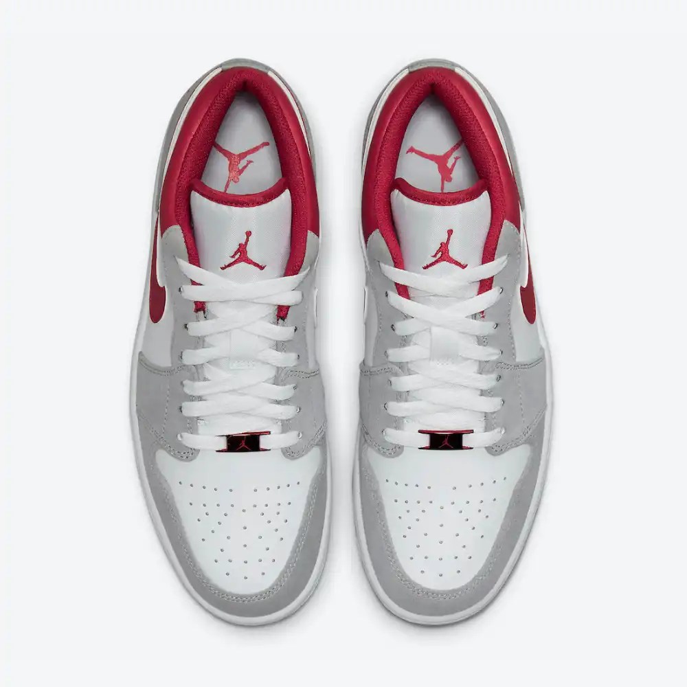 Air Jordan 1 Low Light Smoke Grey Gym Red