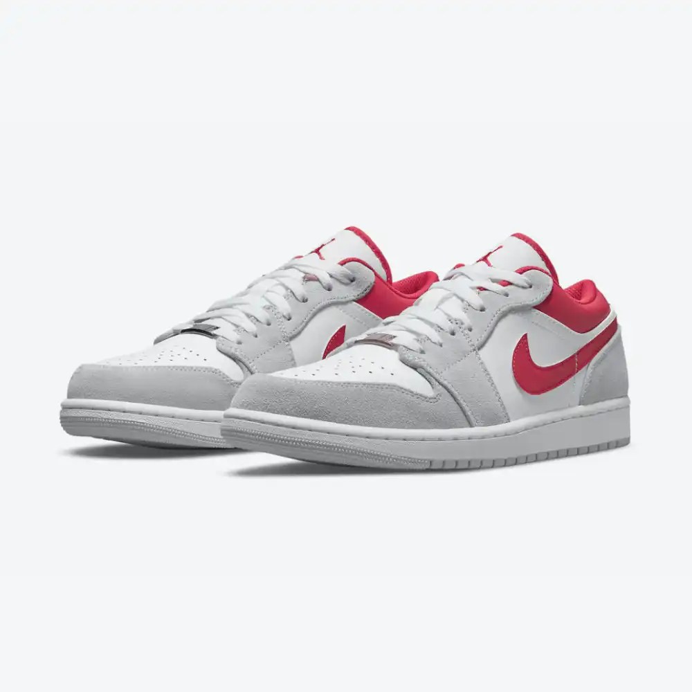 Air Jordan 1 Low Light Smoke Grey Gym Red