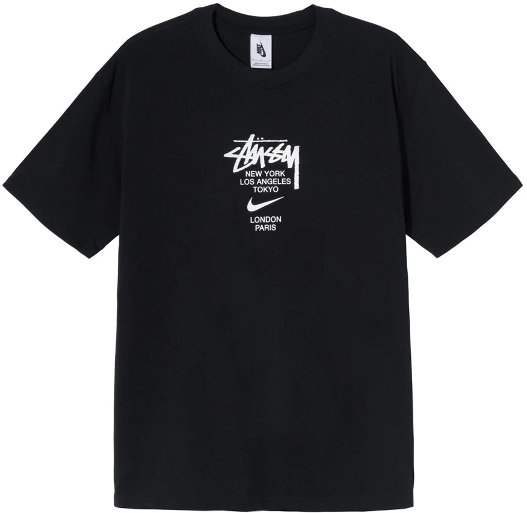 Stussy x Nike Internacional Camiseta Preta
