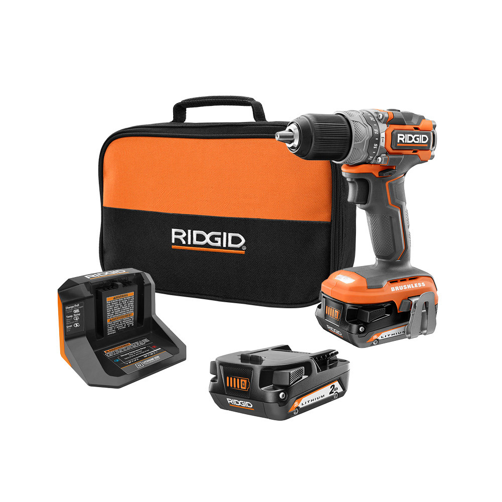 RIDGID R86116K 18Volt Lithium Ion Brushless 1/2" Hammer Drill Kit