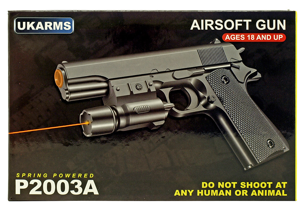 P2003A Spring Powered Airsoft Handgun Black