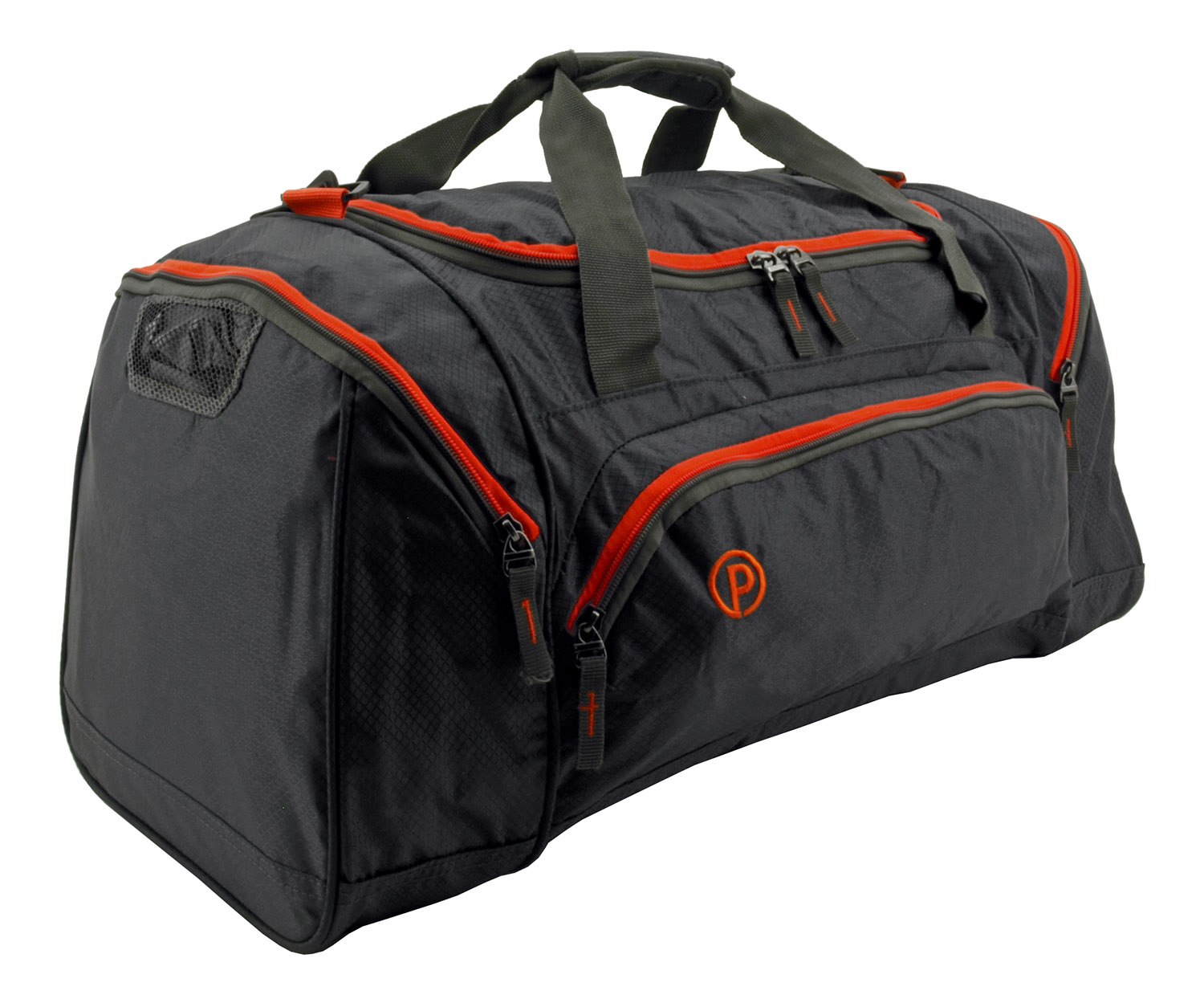 24" Protégé Carry On Travel Duffel Bag Grey and Red