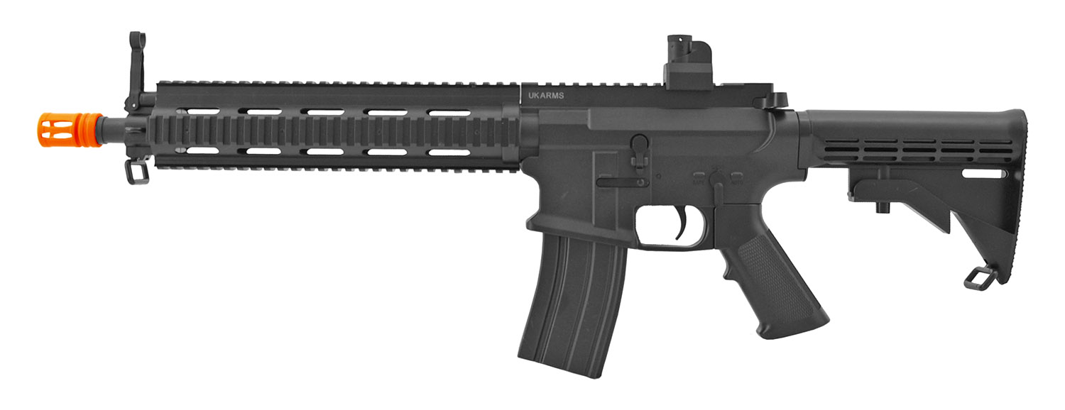 UK Arms P2215 M4 Quad Monolithic RIS Spring Airsoft Assault Rifle with