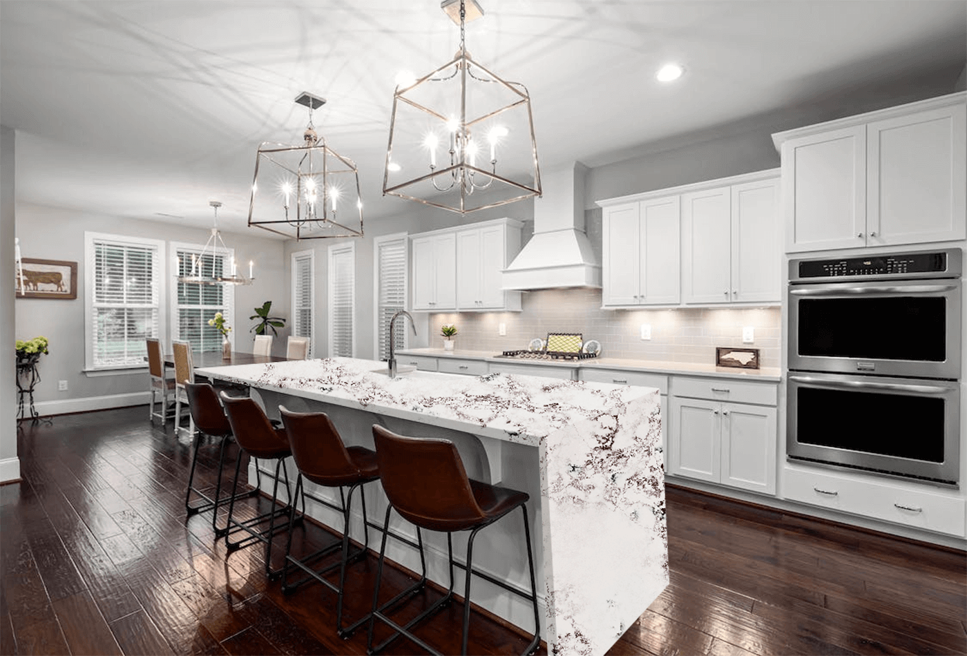 Install Waterfall Countertops For Chic Kitchen