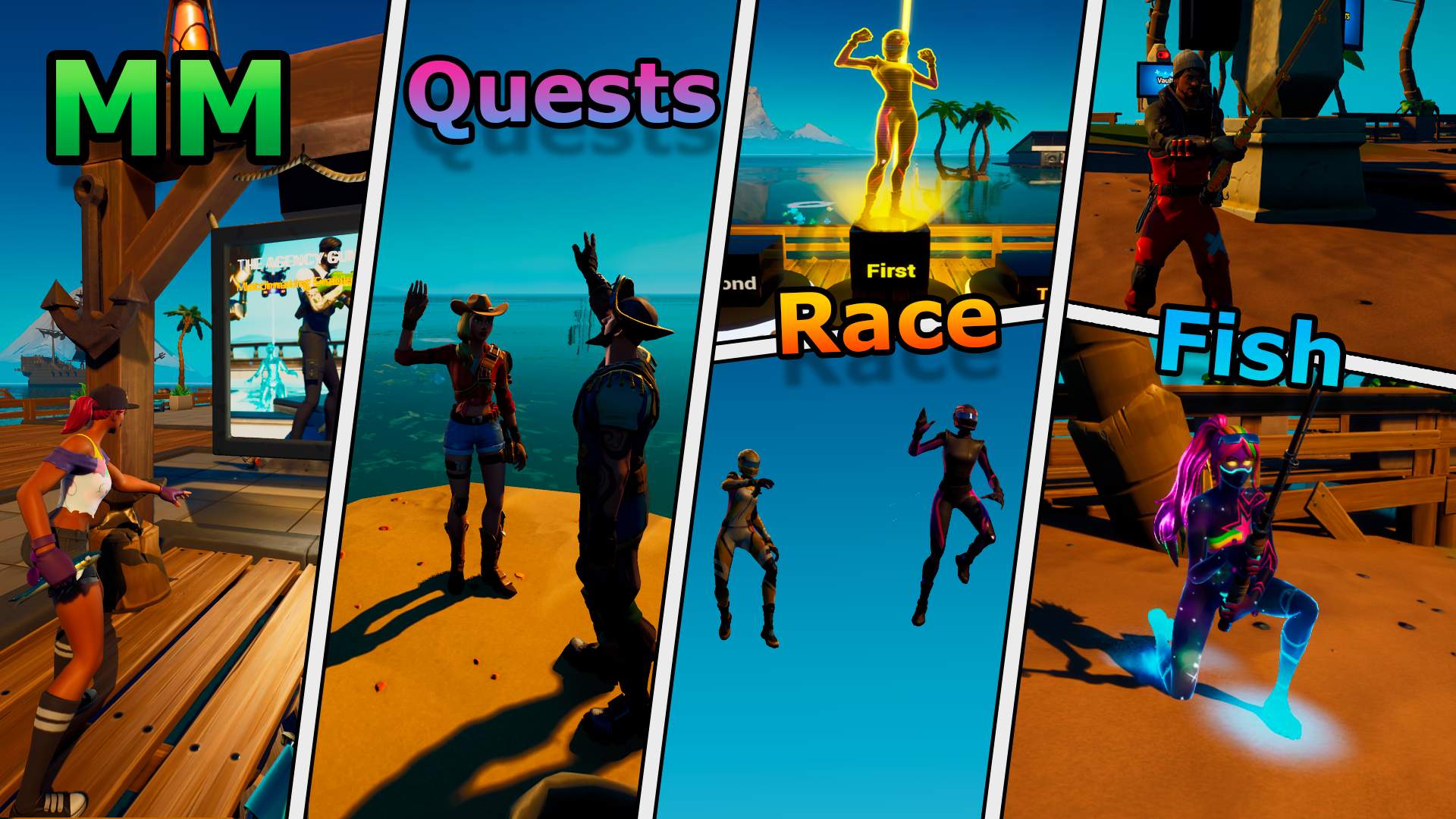 FNBUBBLES420 & DIONPOWDER ISLAND HUB Fortnite Creative Map Code