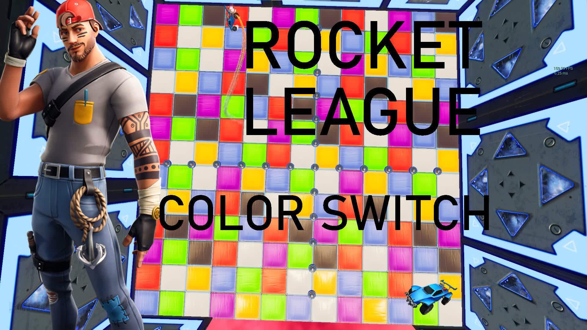 ROCKET LEAGUE COLOR SWITCH + MINI GAMES Fortnite Creative Map Code