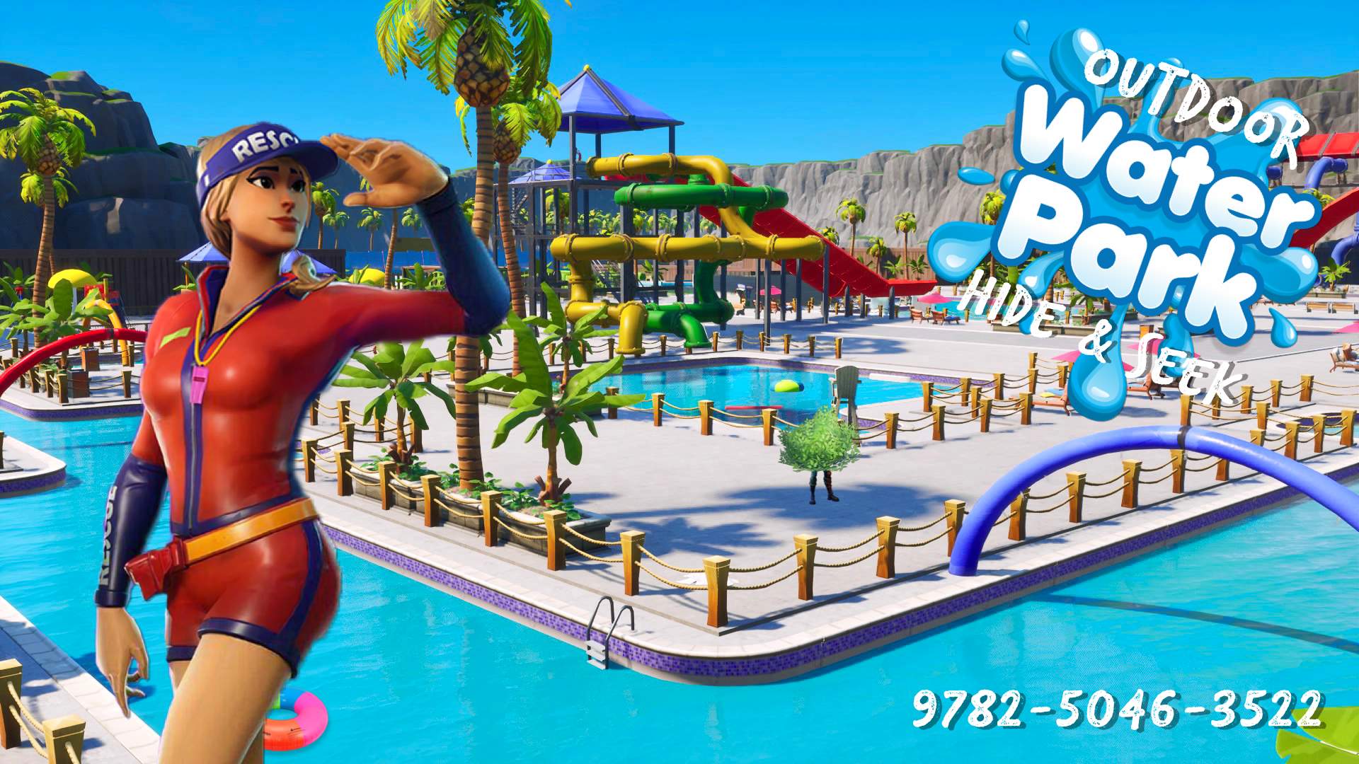 Outdoor Waterpark Hide & Seek Fortnite Creative Hide & Seek and Adventure Map Code