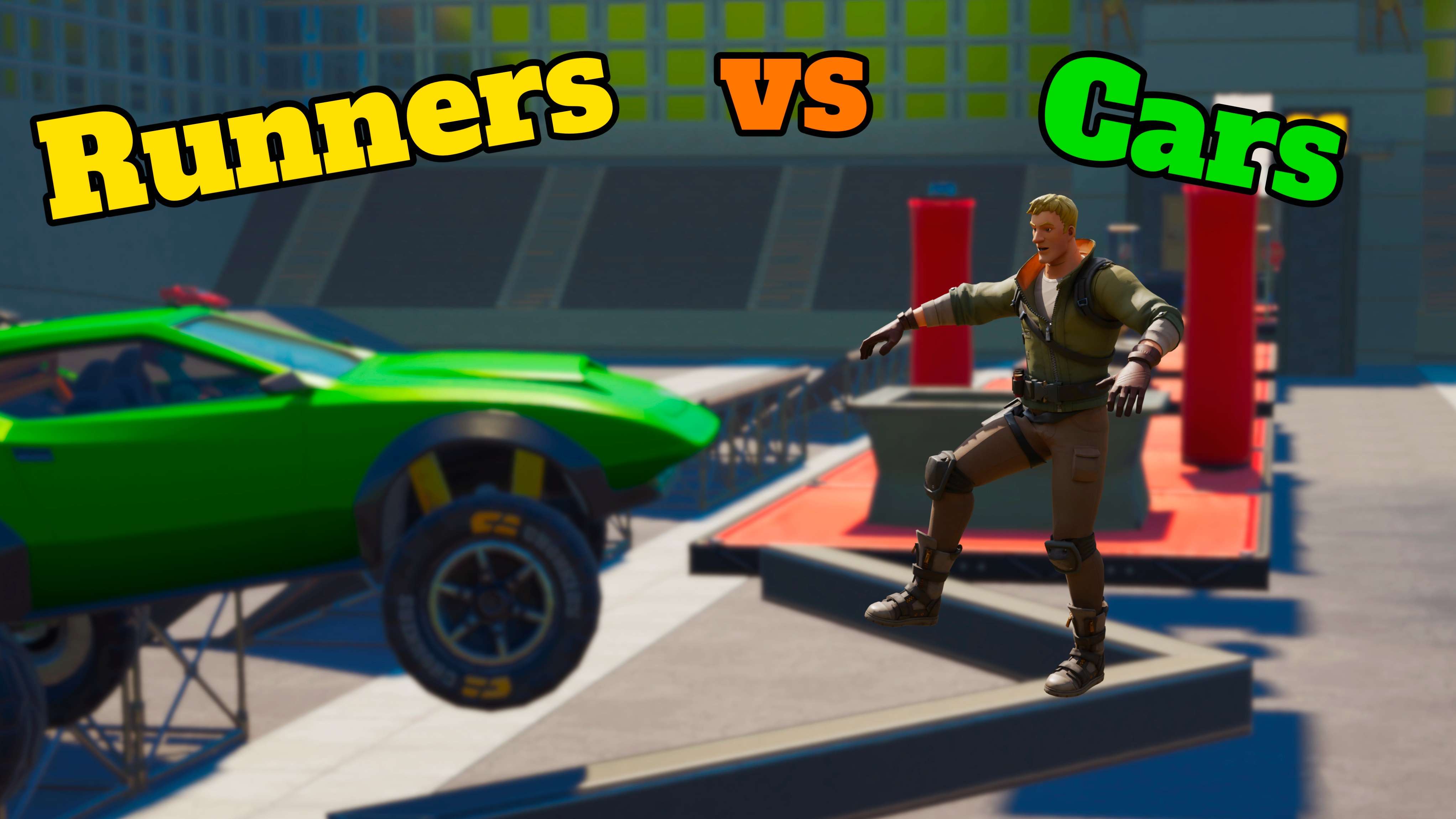 RUNNERS VS CARS Fortnite Creative Map Code Dropnite