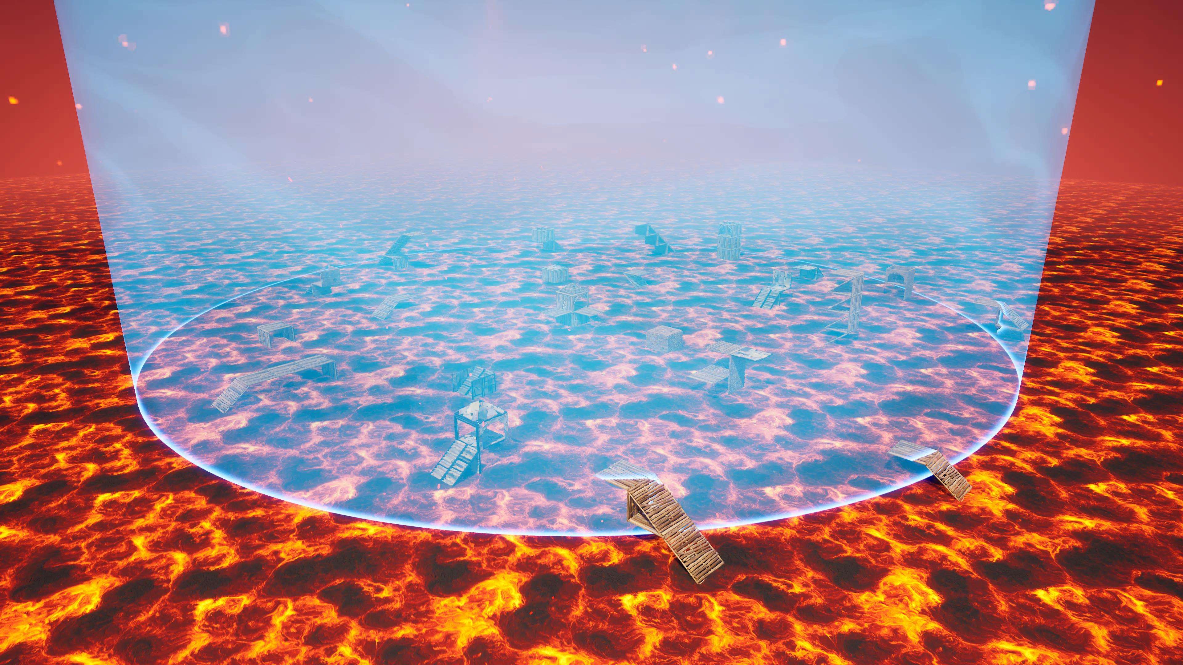 The Floor is Lava Zone Wars Fortnite Creative Map Code Dropnite