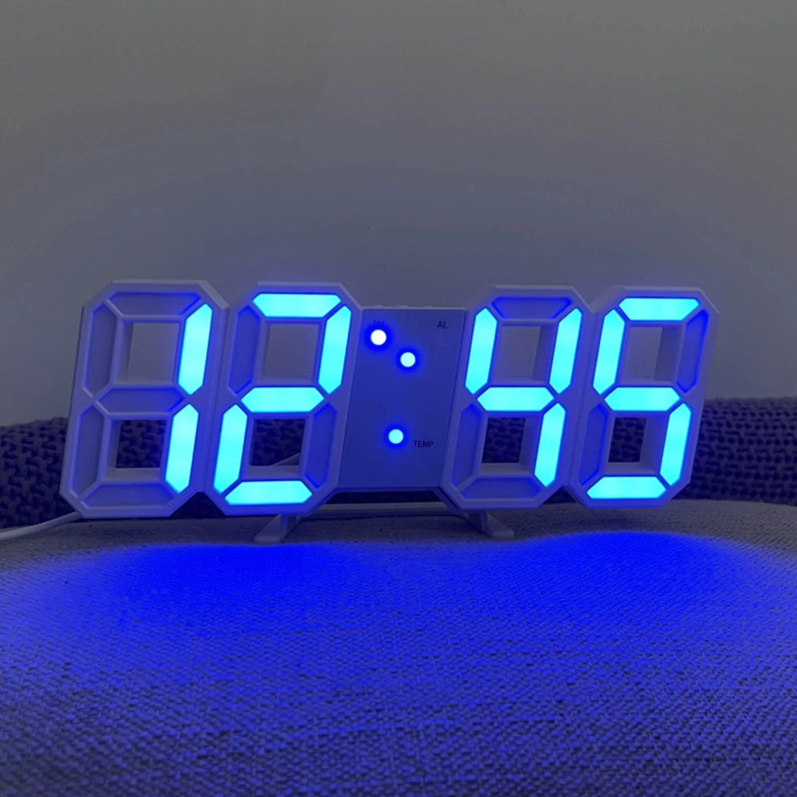 3D LED Digital Clock Wall or Table Clock Blue color At Best Price In