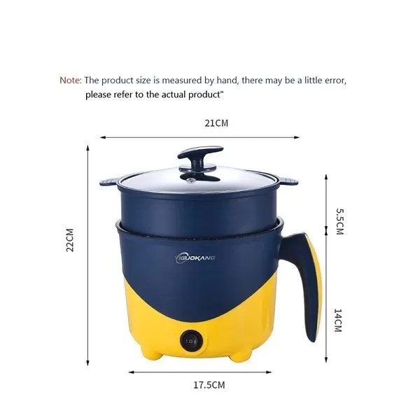 Mini MultiFunctional Double Layer Electric Cooking Pot 2.5