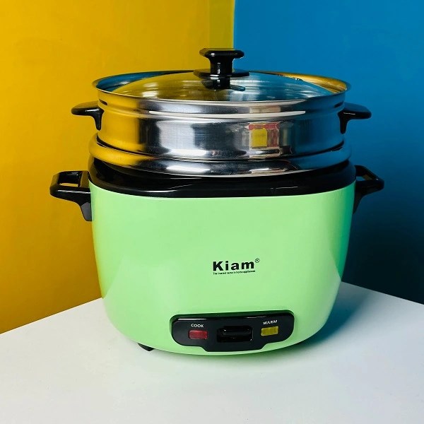 Kiam DRC 9704 2.8 liter Stainless Steel + NonStick Double Pot Rice