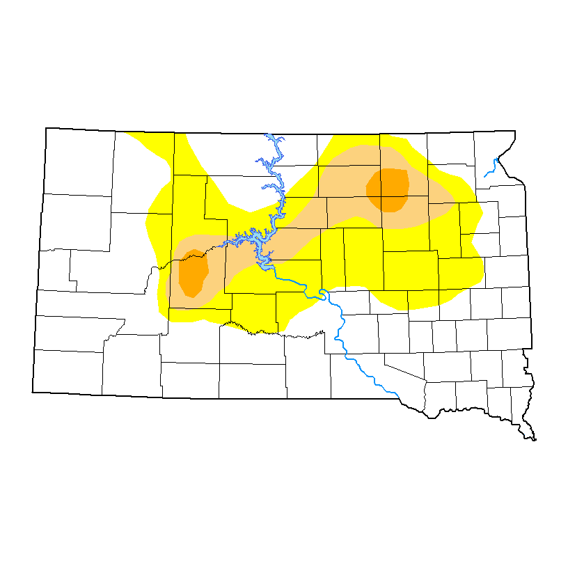 Lake Oahe Water Level