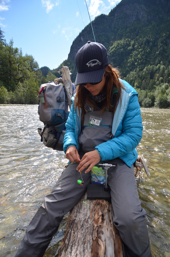 April Vokey Flygal Tying Flies Drowning Worms
