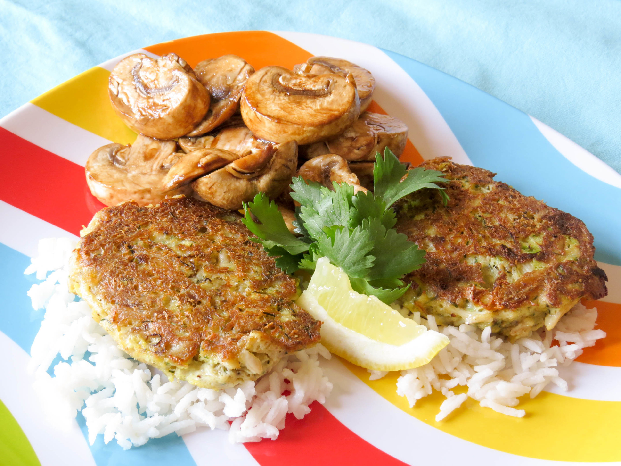 Crab Cakes with Rice & Balsamic Mushrooms David Perlmutter M.D.
