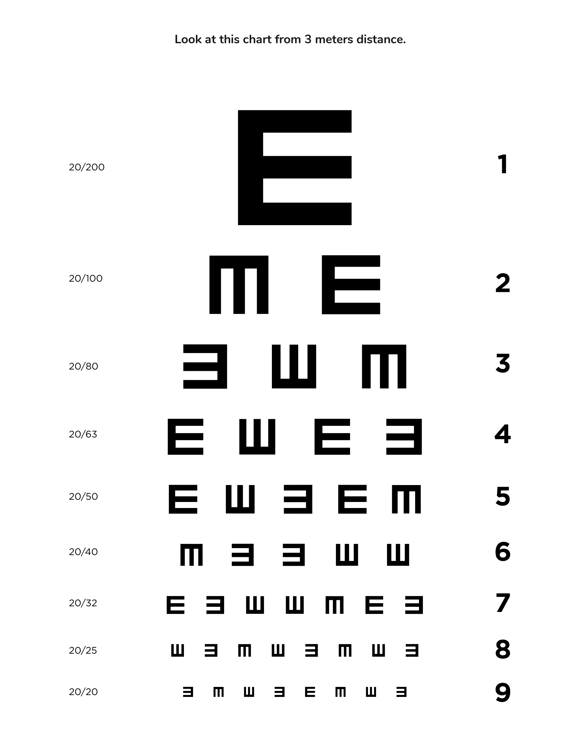 Army Eye Test HD Chart