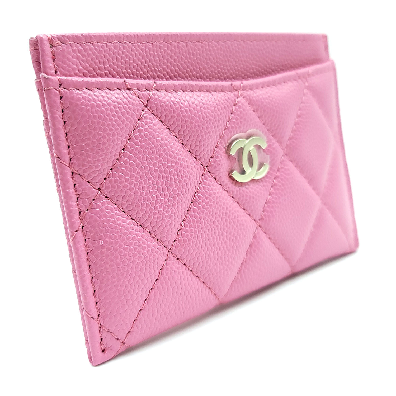 Chanel Card Holder Pink Quilted Caviar Dr. Runway