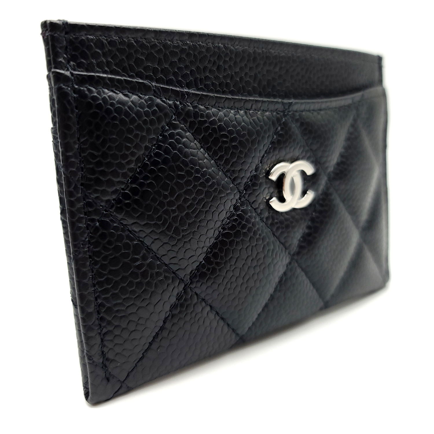 Chanel Card Holder Black Quilted Caviar Dr. Runway