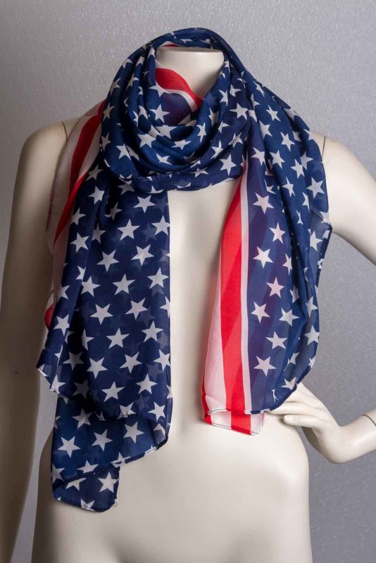 American Flag Printed Scarf Dr Scarf