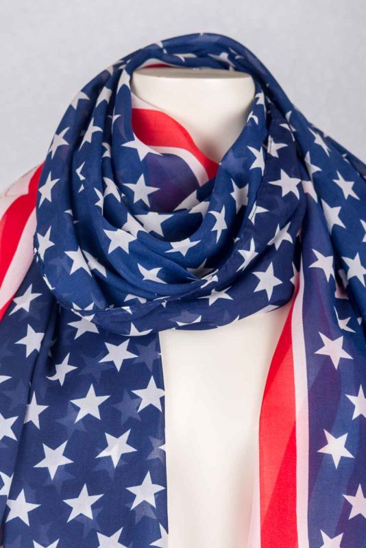 American Flag Printed Scarf Dr Scarf