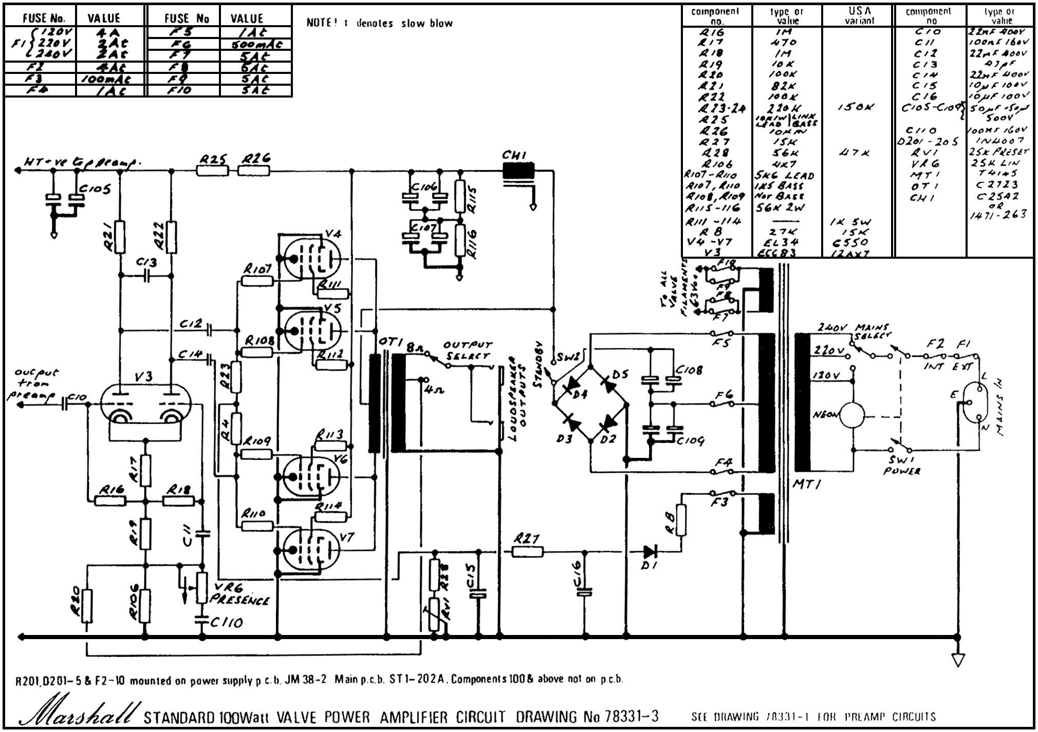 Marshall JMP Schematics - Dr.Tube