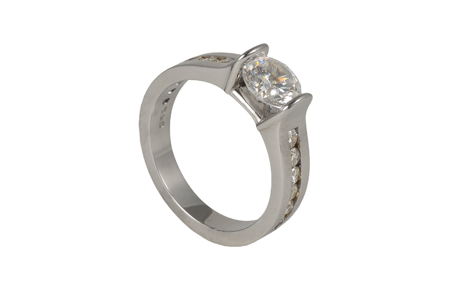 Palladium Mounting Ring Drue Sanders Custom Jewelers