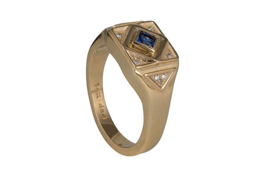 Inspired by City Hall, Albany NY Ring Sapphire Drue Sanders Custom