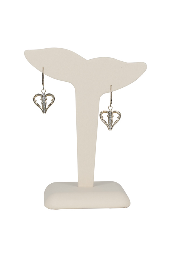 Inspired by University Plaza, Albany NY Earrings 14K White Gold