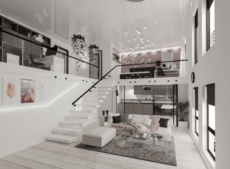 Luxurious Loft House Design Ideas An Interior With