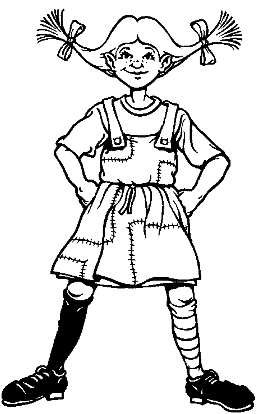 Kolorowanka Pippi Langstrumpf do druku i online